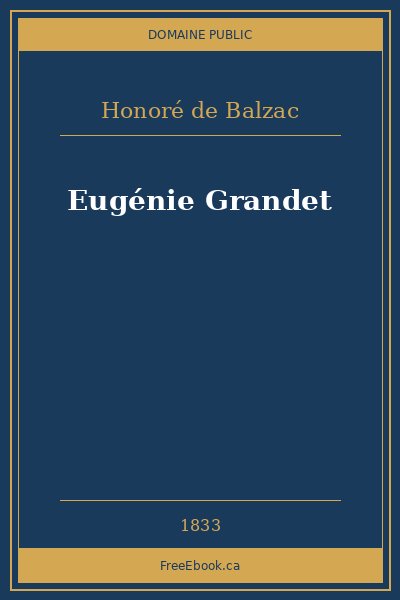 Couverture du livre Eugénie Grandet